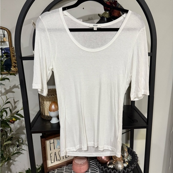 Agolde White Fitted Short Sleeve T-Shirt size large - Picture 1 of 7